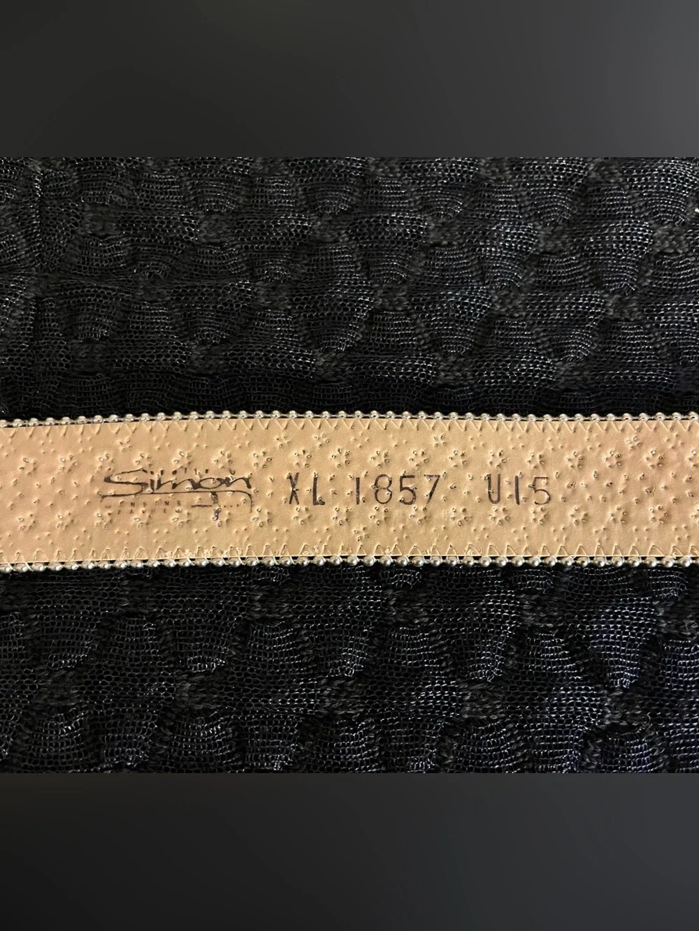 B.B. Simon Crystal-Studded Leather Belt with Rhinestone Buckle